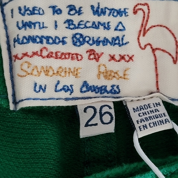 Free People X Sandrine Rose Mid Rise Straight Leg Button Fly Jeans Sapin Green - Picture 9 of 11